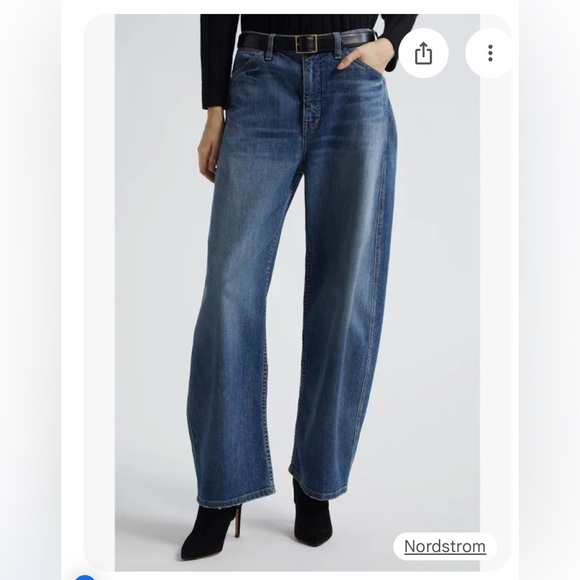 NWT Nili Lotan Women's Tribeca Jeans size 25 classic wash straight barrel - Picture 1 of 13